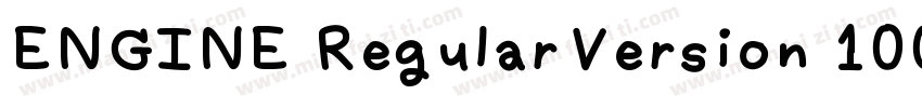 ENGINE RegularVersion 1002Fontsel字体转换